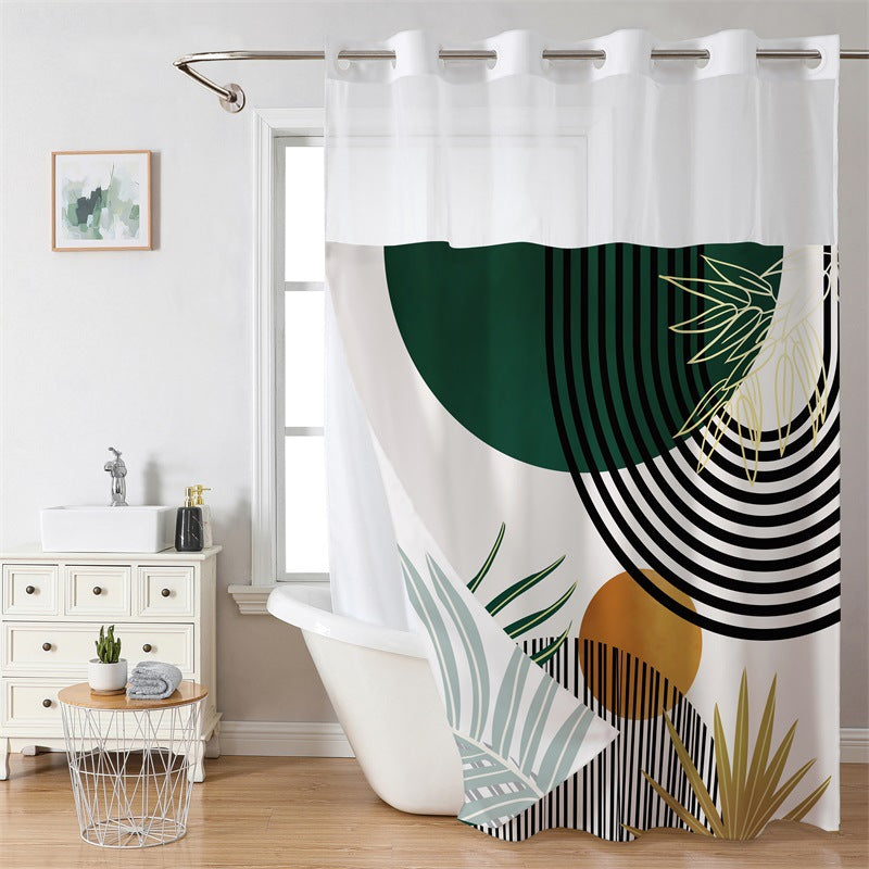 Waffle Pattern Shower Curtain
