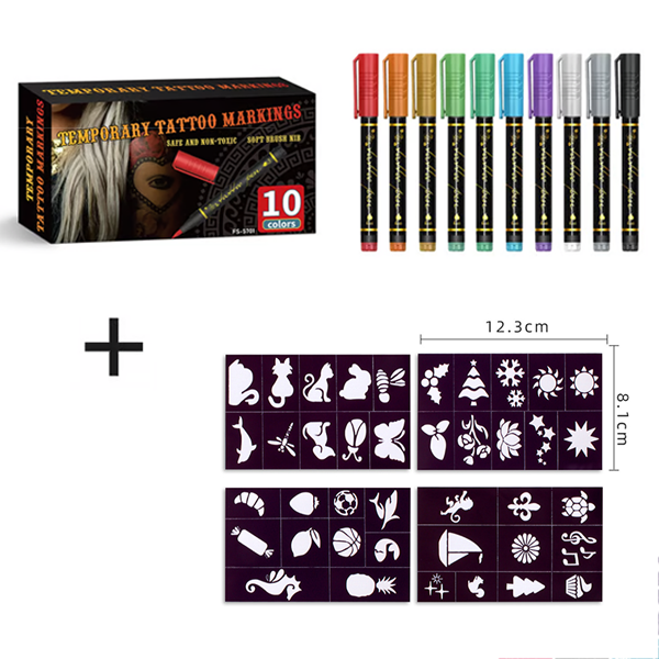 🎨Perfect For Unique Body Art🔥Temporary Tattoo Markers for Skin