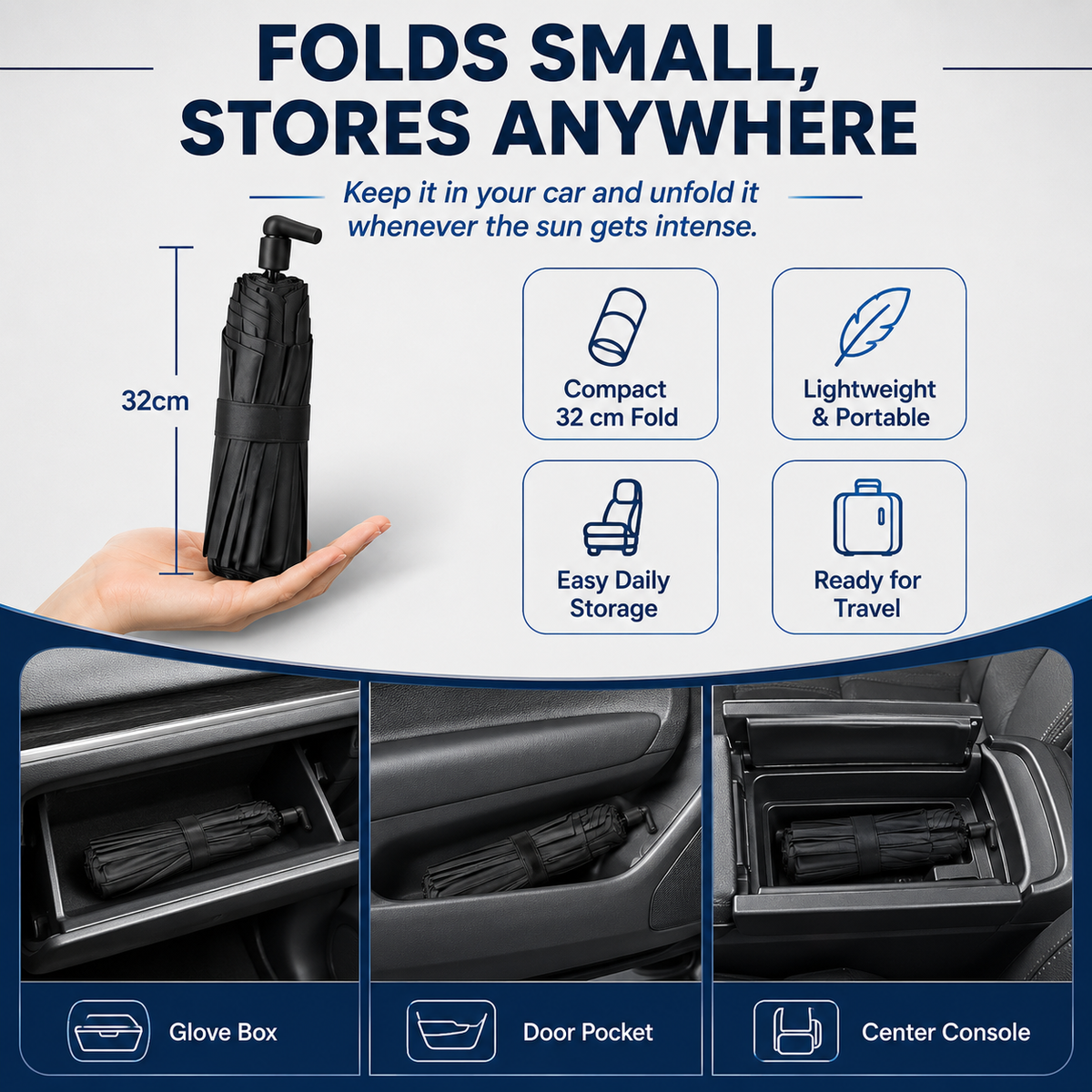 Car Windshield Sunshade - Foldable Car Sunshade (Thermal Insulation)
