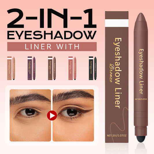 2-In-1 Eyeshadow Liner with Blending Brush